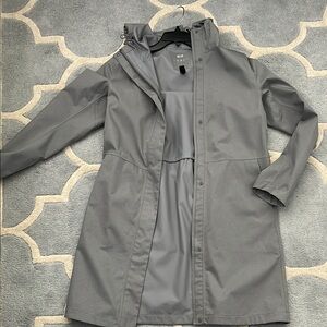 Gray Hooded Raincoat by Uniqlo